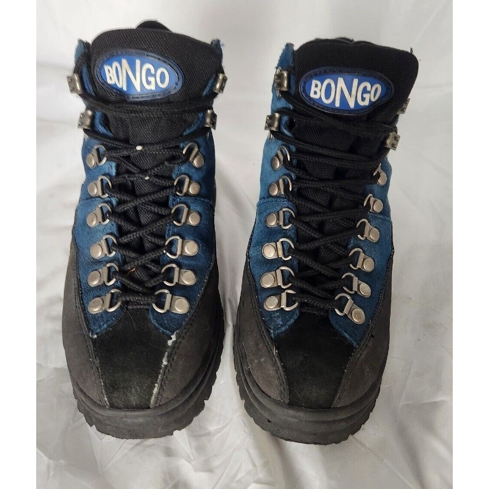 womens size 6.5 vintage y2k Bongo chunky platform‎ shoe Emo Goth Blue Logo